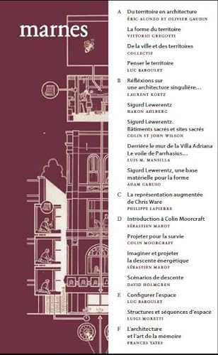 Imagen de archivo de marnes #5 documents d'architecture /francais a la venta por Chapitre.com : livres et presse ancienne