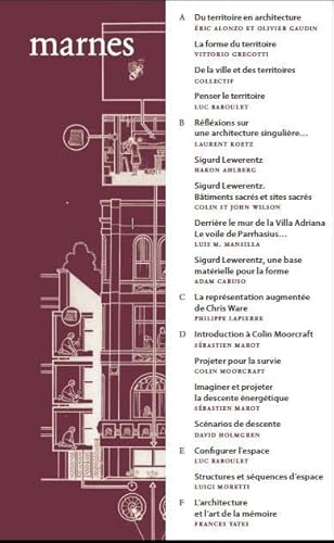 Stock image for Marnes #5 Documents d'Architecture [Broch] Collectif for sale by BIBLIO-NET