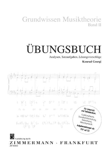 9783000129797: Grundwissen Musiktheorie, Band II - bungsbuch mit CD: Analysen, Satzaufgaben, Lsungsvorschlge (smtliche Aufgabenstellungen auf CD)