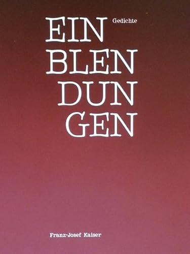 Beispielbild fr Einblendungen: Gedichte zum Verkauf von medimops