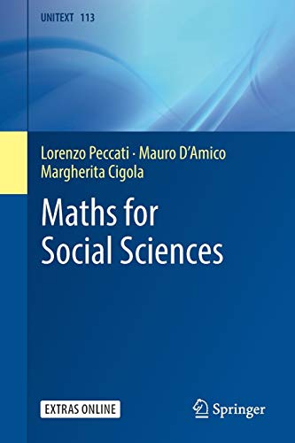 9783030023355: Maths for Social Sciences: 113 (UNITEXT)