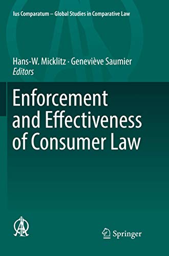 9783030086961: Enforcement and Effectiveness of Consumer Law: 27 (Ius Comparatum - Global Studies in Comparative Law)