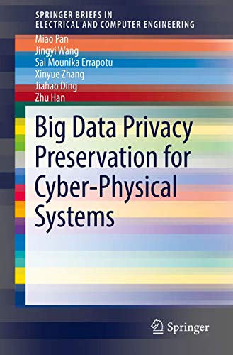Imagen de archivo de Big Data Privacy Preservation for Cyber-Physical Systems (SpringerBriefs in Electrical and Computer Engineering) a la venta por Lucky's Textbooks