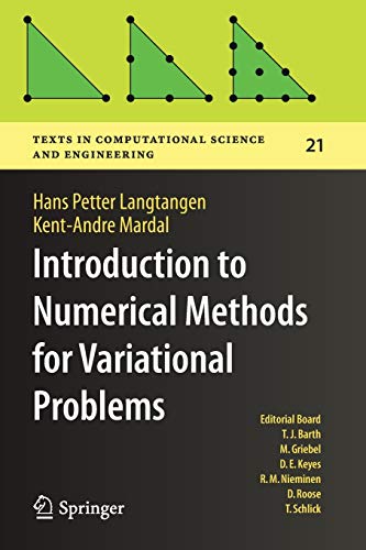 Imagen de archivo de Introduction to Numerical Methods for Variational Problems a la venta por Books Puddle