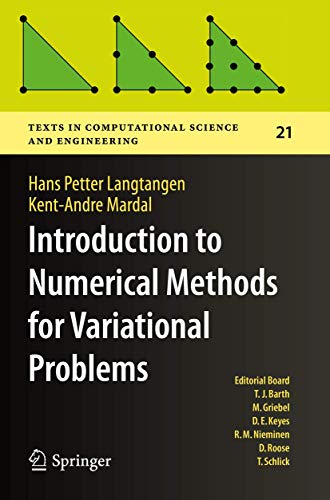 Stock image for Introduction to Numerical Methods for Variational Problems (Texts in Computational Science and Engineering) for sale by Lucky's Textbooks