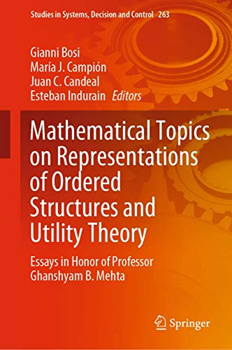 Immagine dell'editore per Mathematical Topics on Representations of Ordered Structures and Utility Theory: Essays in Honor of Professor Ghanshyam B. Mehta (Studies in Systems, Decision and Control, 263) venduto da Ria Christie Collections