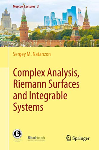 Imagen de archivo de Complex Analysis, Riemann Surfaces and Integrable Systems (Moscow Lectures (3)) a la venta por Books Puddle