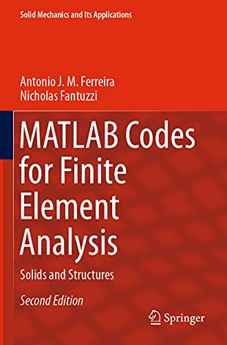 Beispielbild fr MATLAB Codes for Finite Element Analysis zum Verkauf von Basi6 International