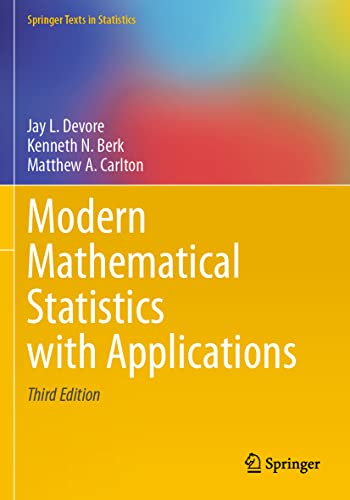 9783030551582: Modern Mathematical Statistics with Applications (Springer Texts in Statistics)