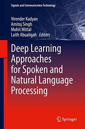 Beispielbild fr Deep Learning Approaches for Spoken and Natural Language Processing zum Verkauf von Blackwell's