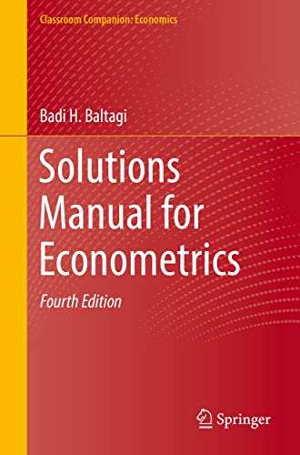 Beispielbild fr Solutions Manual for Econometrics zum Verkauf von Blackwell's