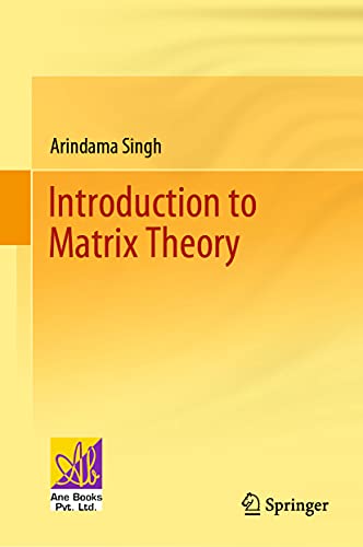 Beispielbild fr Introduction to Matrix Theory zum Verkauf von COLLINS BOOKS