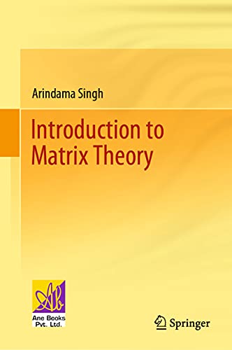9783030804800: Introduction to Matrix Theory
