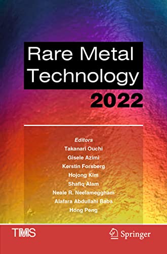 9783030926649: Rare Metal Technology 2022