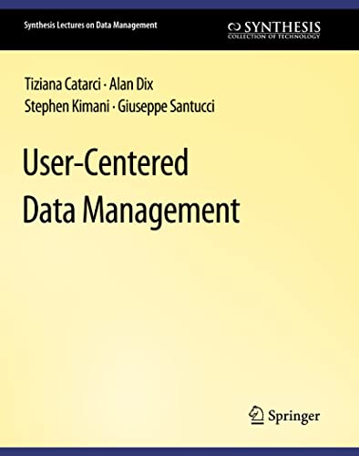 9783031007101: User-Centered Data Management