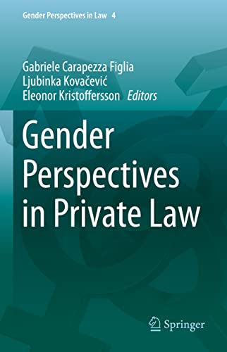 Beispielbild fr Gender Perspectives in Private Law zum Verkauf von Blackwell's