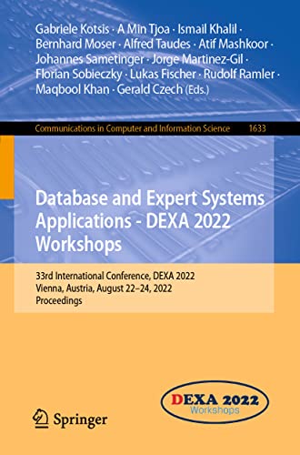 Stock image for Database and Expert Systems Applications - DEXA 2022 Workshops for sale by Books Puddle