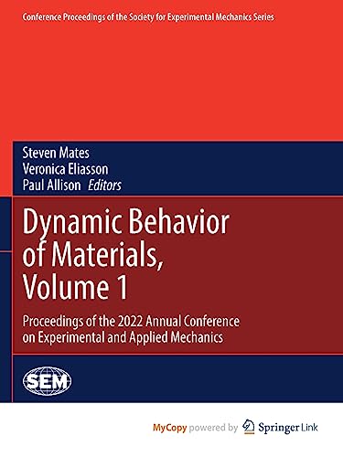 Beispielbild fr Dynamic Behavior of Materials, Volume 1 zum Verkauf von PBShop.store US