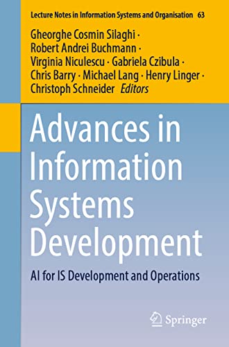 9783031324178: Advances in Information Systems Development: AI for IS Development and Operations: 63 (Lecture Notes in Information Systems and Organisation)
