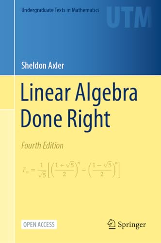 Stock image for Linear Algebra Done Right, 4th Edition for sale by Basi6 International