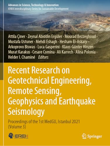 9783031432200: Recent Research on Geotechnical Engineering, Remote Sensing, Geophysics and Earthquake Seismology: Proceedings of the 1st Medgu, Istanbul 2021 (3)