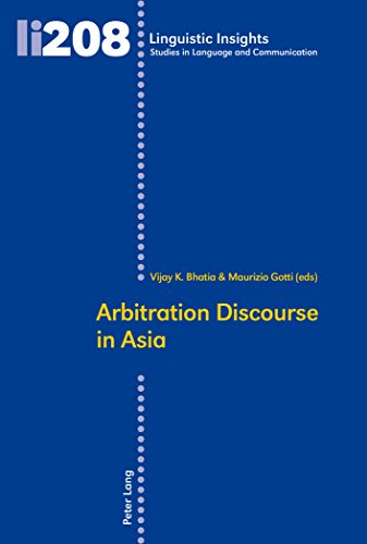 Imagen de archivo de Arbitration Discourse in Asia (Linguistic Insights) a la venta por Brook Bookstore