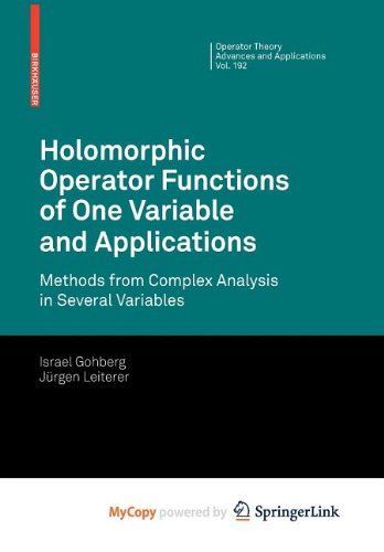 9783034601276: Holomorphic Operator Functions of One Variable and Applications