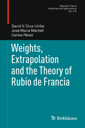 Beispielbild fr Weights, Extrapolation and the Theory of Rubio de Francia (Operator Theory: Advances and Applications, 215) zum Verkauf von Phatpocket Limited
