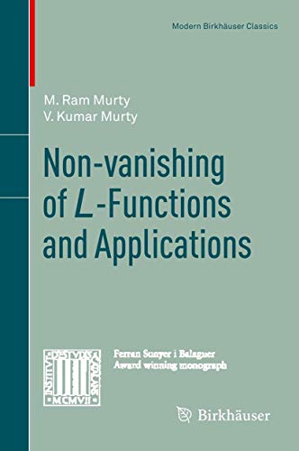 9783034802734: Non-vanishing of L-Functions and Applications (Modern Birkhuser Classics)