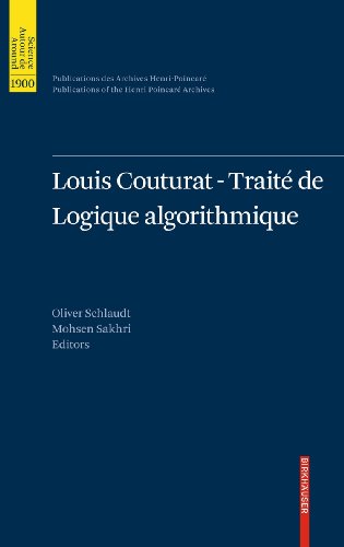 9783034803076: Louis Couturat -Trait de Logique algorithmique