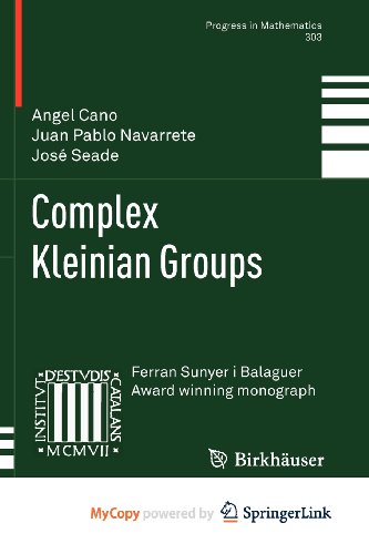 9783034804820: Complex Kleinian Groups