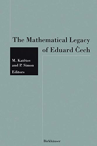 Stock image for The Mathematical Legacy of Eduard Ech for sale by Chiron Media