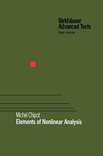 9783034895637: Elements of Nonlinear Analysis