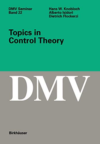 Imagen de archivo de Topics in Control Theory a la venta por Chiron Media