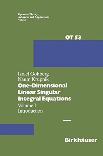 9783034897143: One-Dimensional Linear Singular Integral Equations: I. Introduction: 53