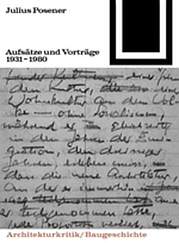 9783035601473: Aufsatze Und Vortrage 1931-1980 (Bauwelt Fundamente)