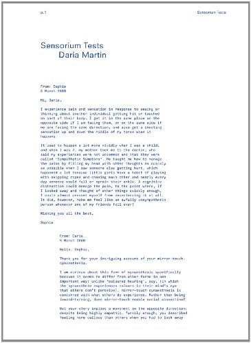 9783037642726: Daria Martin: Sensorium Tests