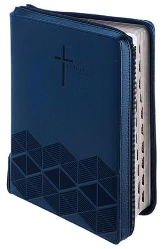 9783037712252: Bibelausgaben Luther21 - F.C.Thompson Studienausgabe - Reißverschluss, Kunstleder PU blau