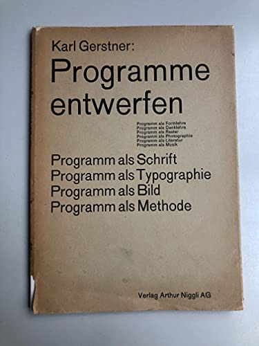 Stock image for Programme entwerfen -Language: german for sale by GreatBookPrices