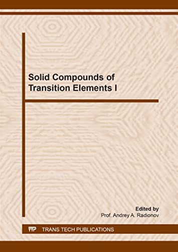 Stock image for Solid Compounds of Transition Elements (Solid State Phenomena) for sale by medimops