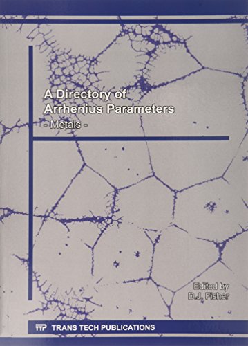 9783038351160: A Directory of Arrhenius Parameters: Metals: Volume 352