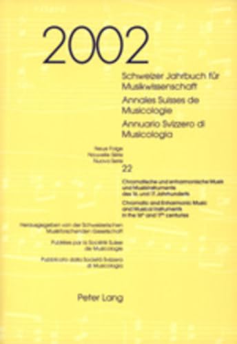 Beispielbild fr Schweizer Jahrbuch fr Musikwissenschaft- Annales Suisses de Musicologie- Annuario Svizzero di Musicologia: Neue Folge / Nouvelle Srie / Nuova Serie- . (English, French and German Edition) zum Verkauf von suspiratio - online bcherstube