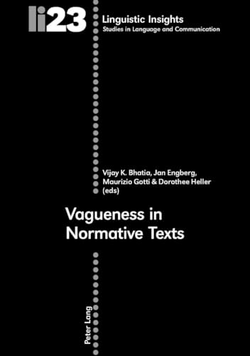 Imagen de archivo de Vagueness in Normative Texts a la venta por Librairie La Canopee. Inc.