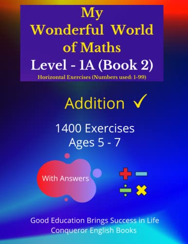 Stock image for My Wonderful World of Maths - Level 1A (Book 2): 100 Pages of Fun Addition Exercises. (My Wonderful World of Maths - Level 1A (Horizontal Version)) for sale by GF Books, Inc.