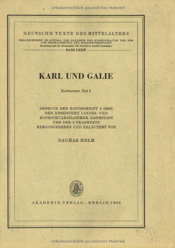 9783050001739: Karl Und Galie: Karlmeinet