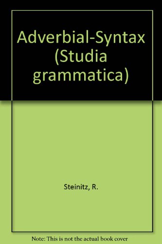 9783050004884: Adverbial-Syntax (Studia grammatica)
