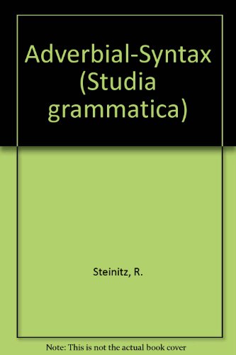 9783050004884: Adverbial-Syntax (Studia Grammatica) (German Edition)