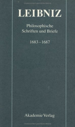 9783050017532: Philosophische Schriften Und Briefe 1683-1687 (Philosophiehistorische Texte)