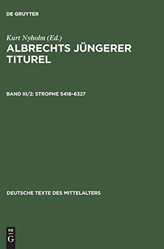Beispielbild fr Albrechts Jngerer Titurel. Band III/2. zum Verkauf von SKULIMA Wiss. Versandbuchhandlung