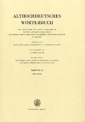 9783050021133: Althochdeutsches Woerterbuch Band IV, Lieferung 11